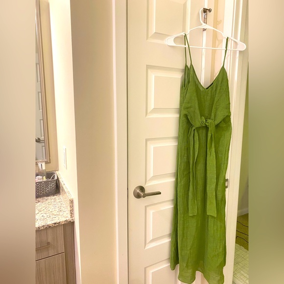 green dress massimo dutti Matcha Girly Mini Dress